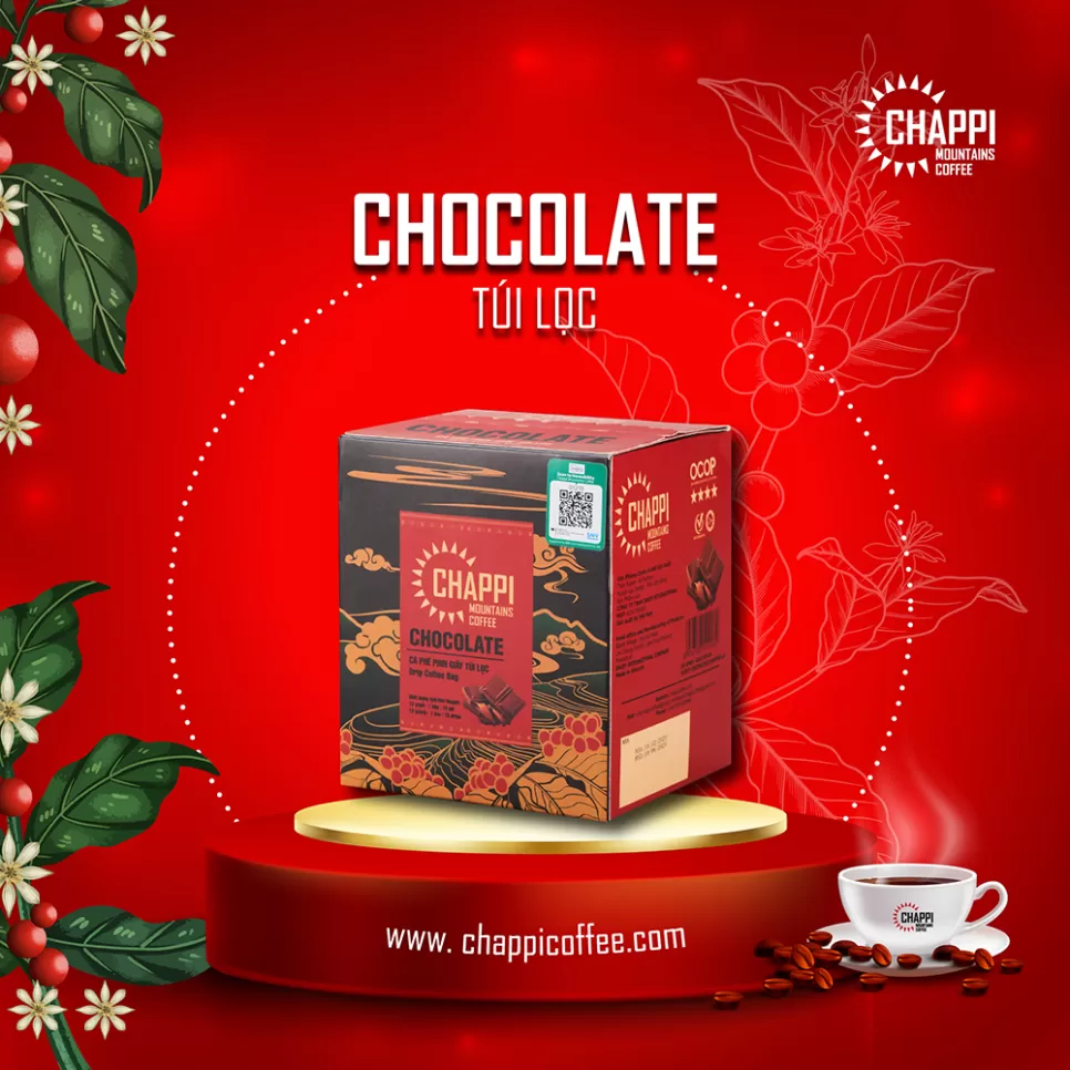 Cà phê phin giấy Chocolate/Chappi Specialty Drip Bag Coffee Mix With Chocolate